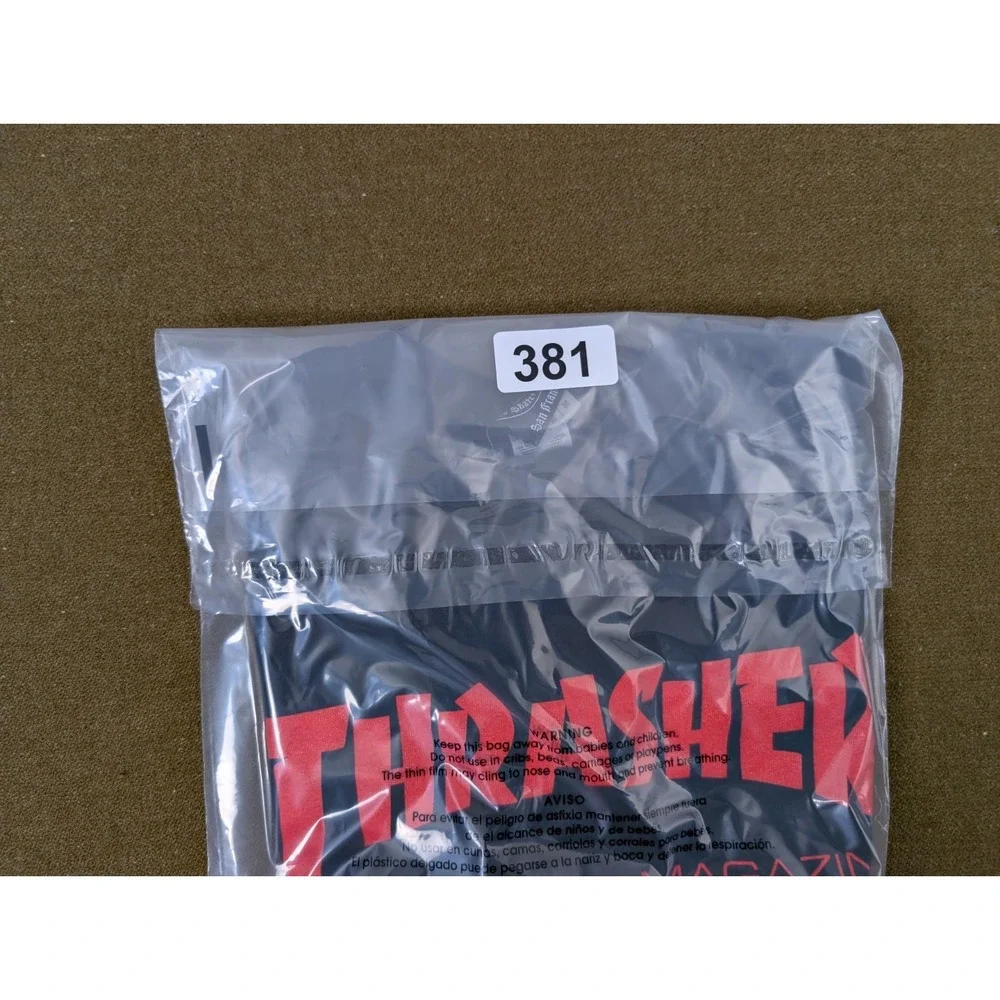 Thrasher Magazine Logo T-Shirt Size M Black Skateboarding Cotton Mens - Picture 6 of 6
